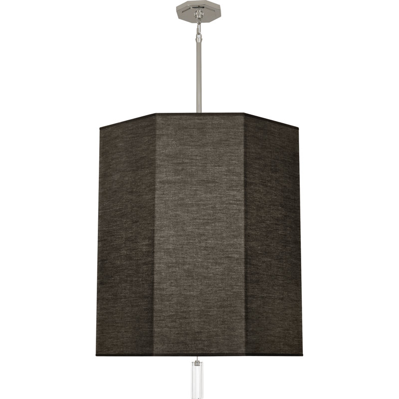 Kate 6 - Light Chandelier, Polished Nickel, Black