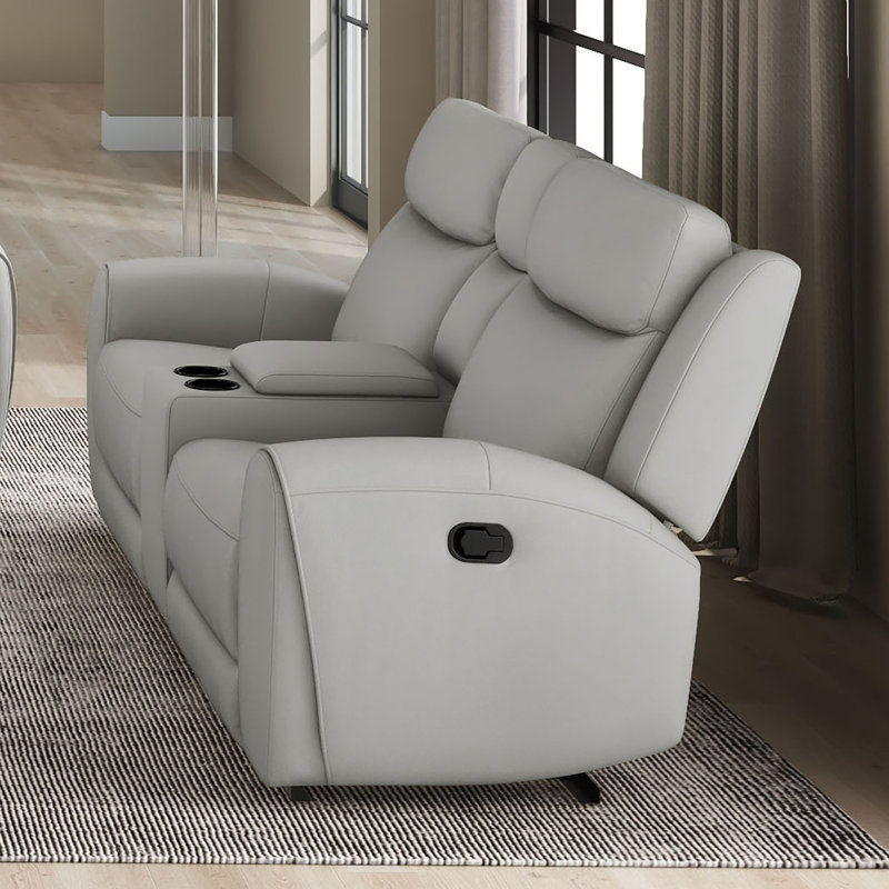 Burroughs Manual Reclining Loveseat, Gray