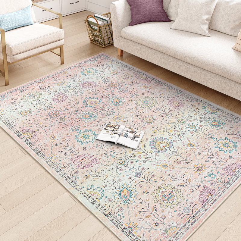 Kaldi Vintage Classic Washable Area Rug - Elegant Timeless Design for Living Room, Bedroom, or Dining Room Decor