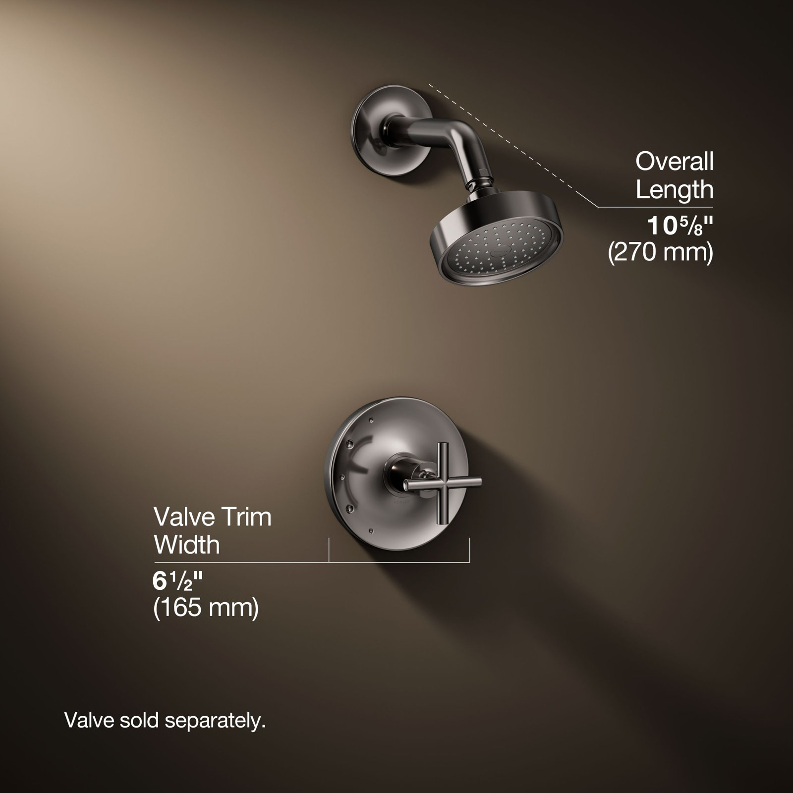 Purist Rite-Temp Shower Faucet, Vibrant Titanium
