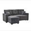 Canapé-lit, canapé modulaire avec lit escamotable, méridienne réversible, canapé modulaire avec rangement, tissu respirant, solution pour petit espace, canapé-lit convertible, mobilier de salon, canapé en L-134397509