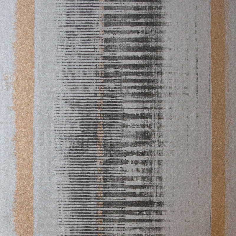 Hermes Smooth Metallic Stripe 10M X 53Cm Wallpaper Roll, Grey Copper