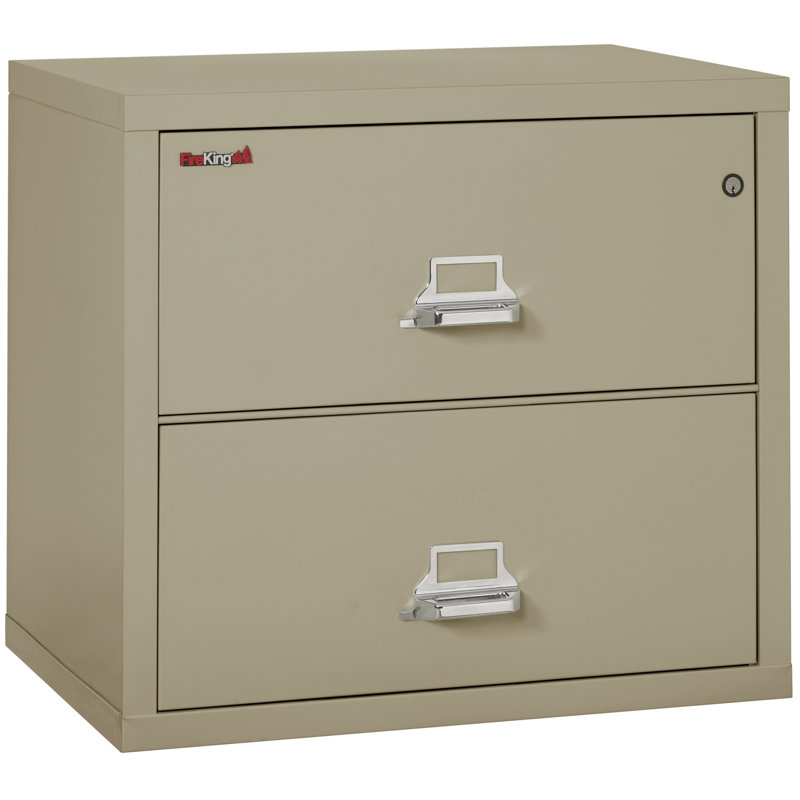 Fireproof 2 - Drawer File Cabinet, Key Lock, Pewter