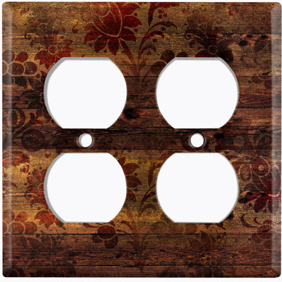 Patterned 2 - Gang Toggle Light Switch Standard Wall Plate