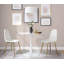 Table Pebble Modern avec base en métal blanc et plateau en placage de marbre blanc par Lumisource