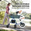 Adjustable Height Handlebar Transport Wheelchair with Folding Footrest