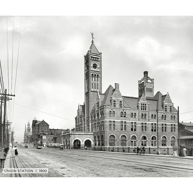 Union Station, Historic Nashville - reproduction de photo sur toile tendue, H 20 po x l 24 po x P 1,5 po