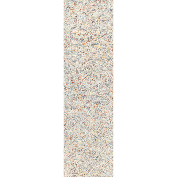 Barranco Hand Tufted Wool Gray/Yellow/Orange Area Rug