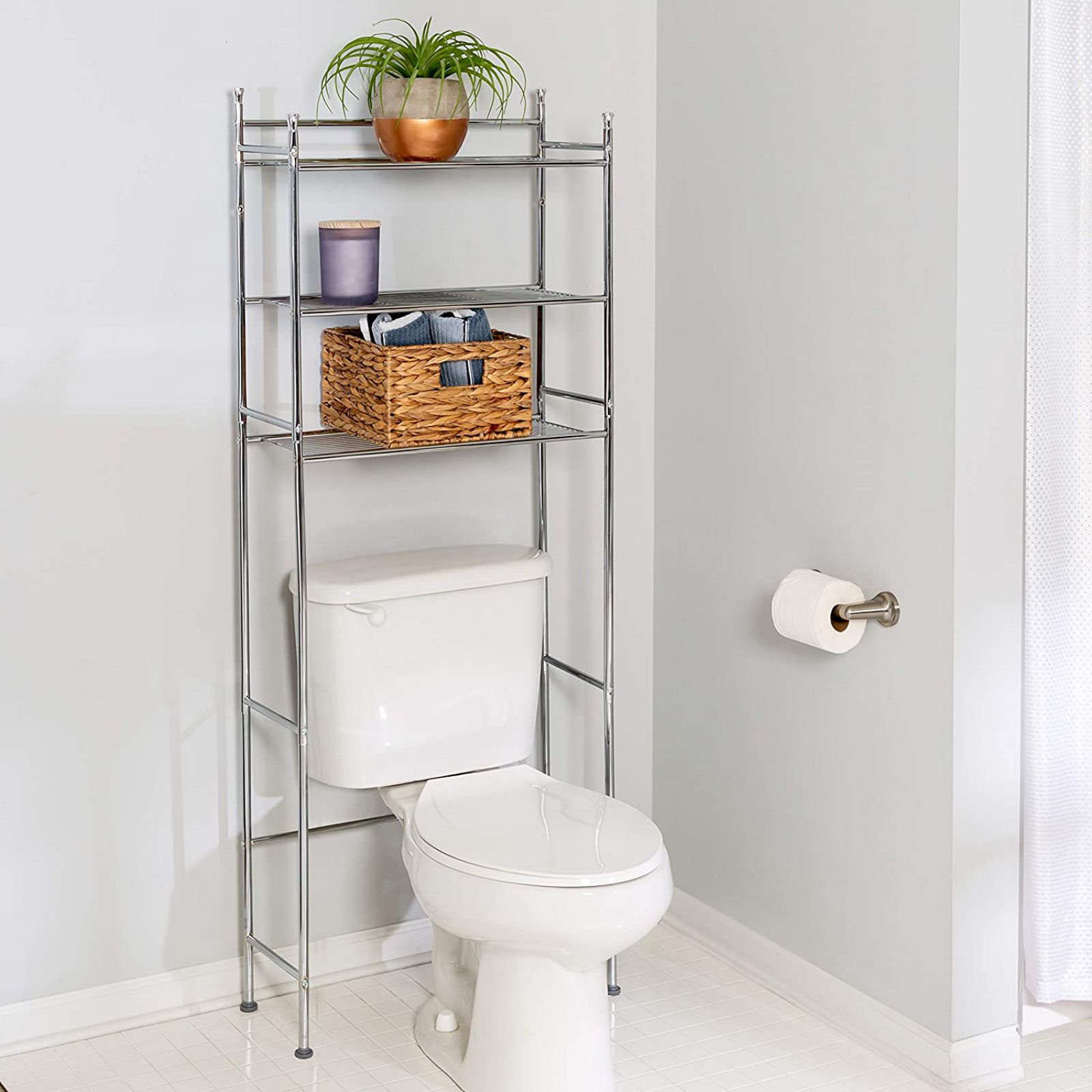 Lipkins Metal Freestanding Over-the-Toilet Storage (Set of 2) Rebrilliant