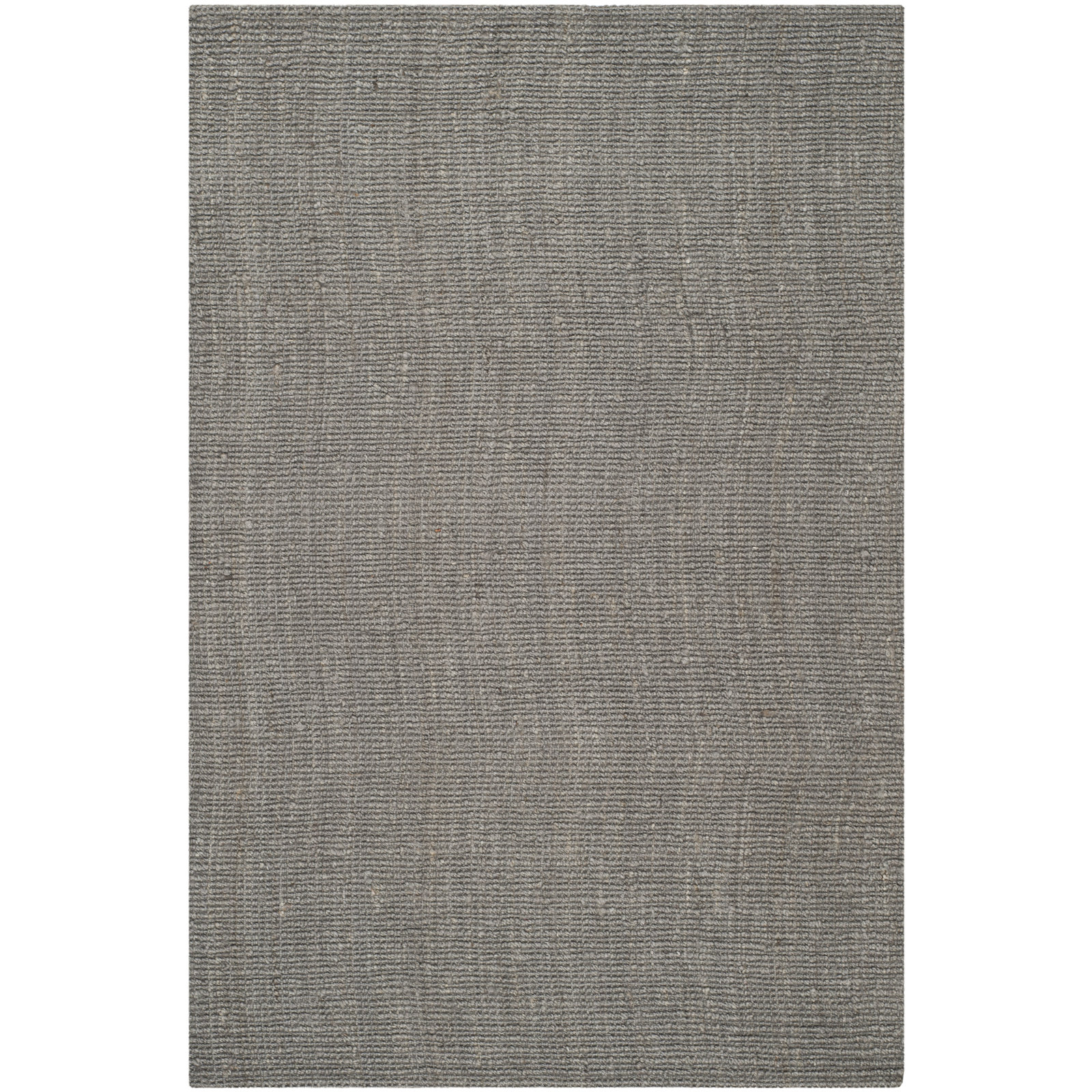 Alda Light Gray Hand-Woven Jute Rug, Rectangle 6' x 9'