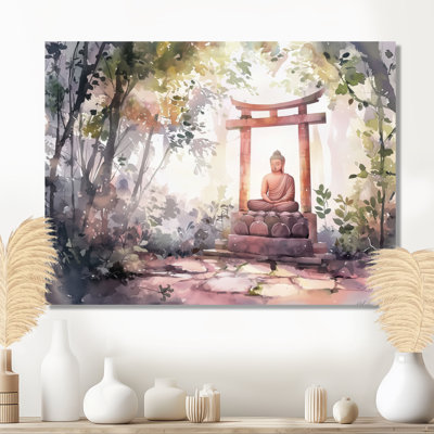 Buddha Whispering Light Of Buddhism I - Spiritual Metal Art, Buddhism Metal Print