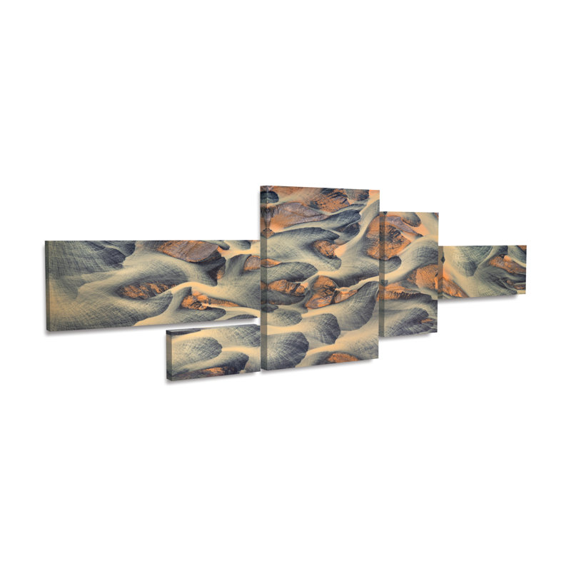 Ensemble de 5 panneaux muraux - John Fan «Flying Dreams», art mural sur toile pour le salon, la chambre à coucher ou le bureau 