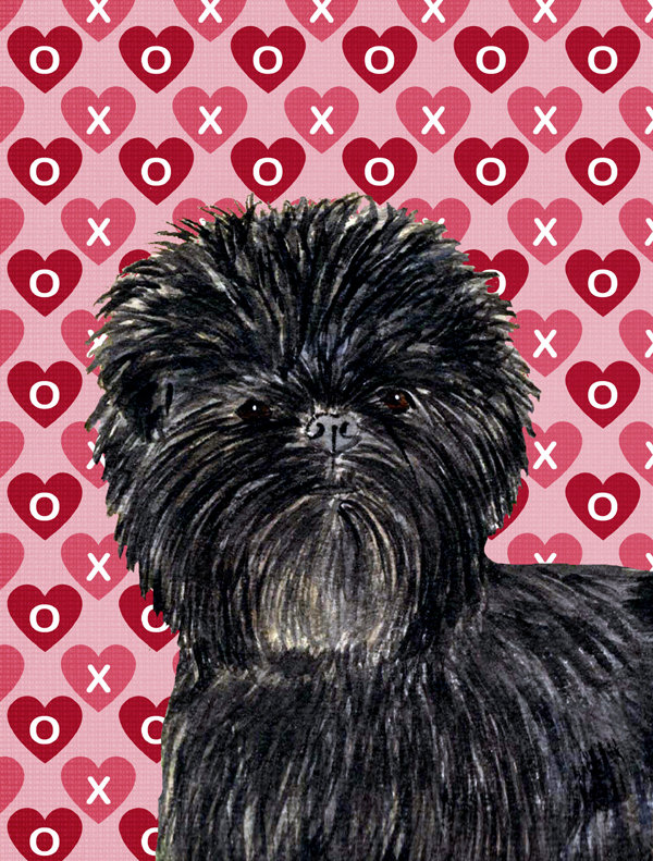 Drapeau de jardin à 2 côtés Avariella Cooper Love and Hearts, Affenpinscher 2