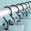 12 anneaux de rideau de douche en forme de S, anneaux de rideau de douche noirs antirouille, crochets de douche multifonctionnels, noir