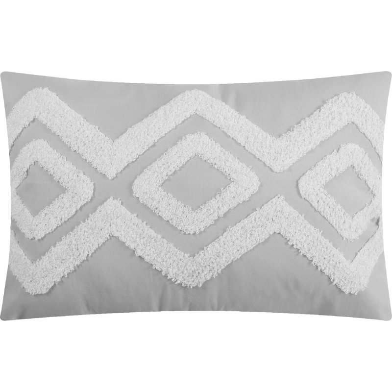 King Black and Grey Geometric Microfiber Comforter Set