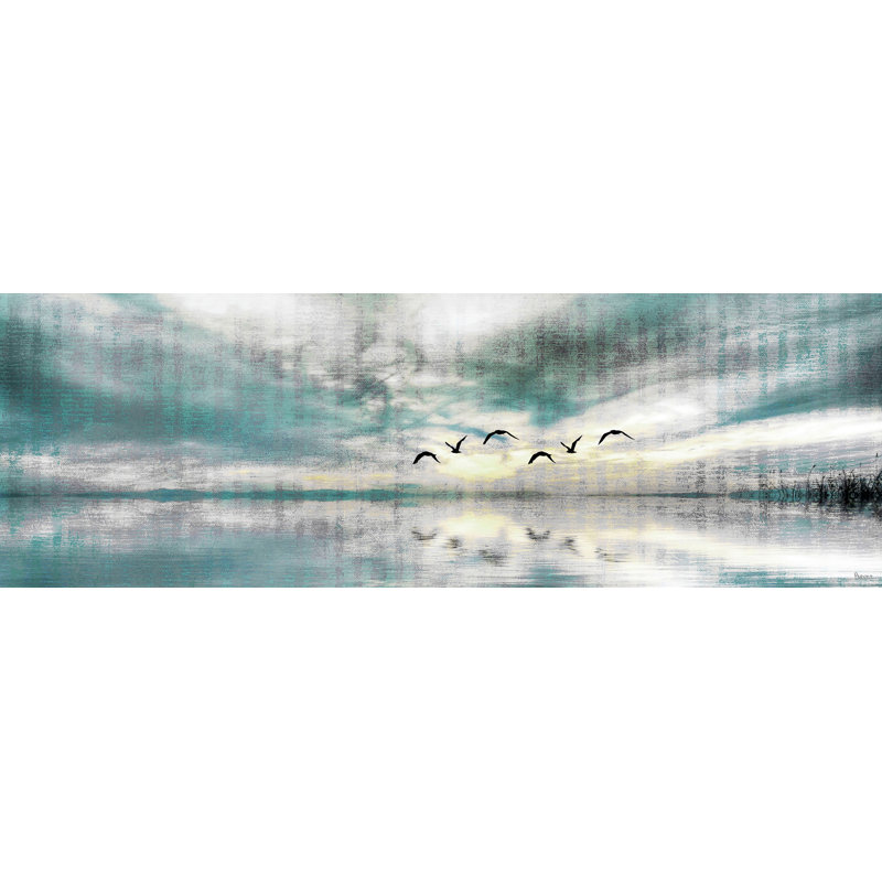 «Birds Skylight II» par Parvez Taj, reproduction sur toile tendue, H 10 po x l 30 po x P 1,5 po