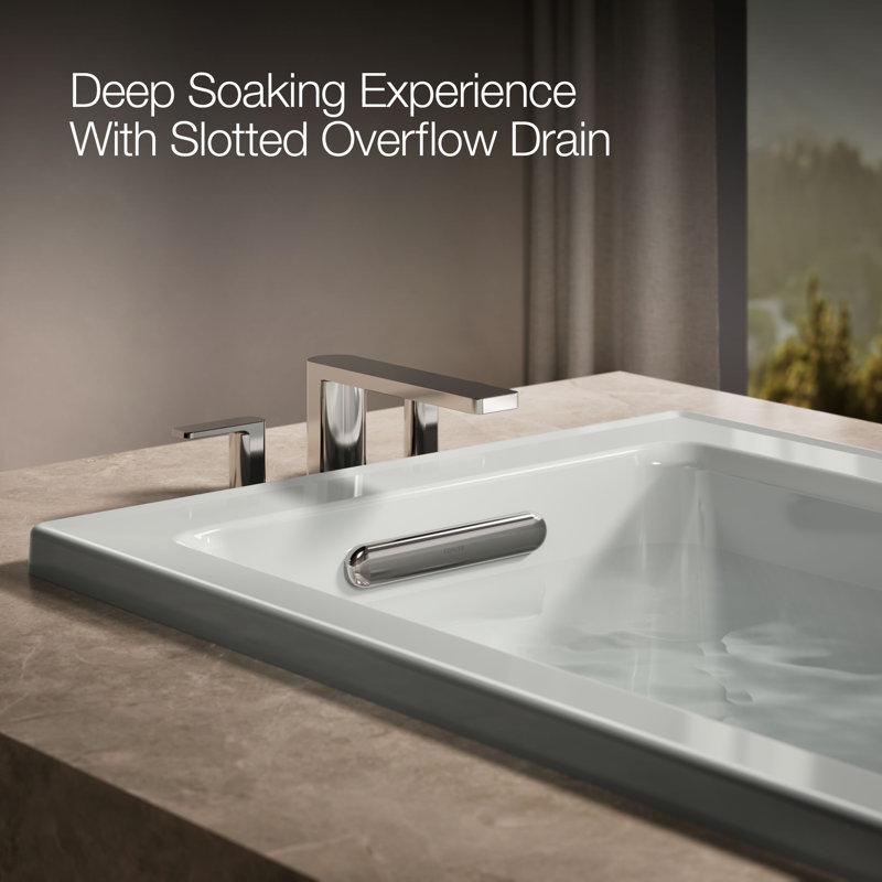 Archer 60" x 30" Drop-in Whirlpool, Ice Grey