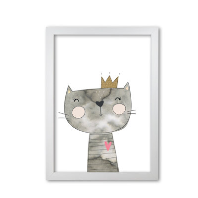 Scandi Grey Cat - Painting