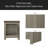 16"W End Table, Side Table, Nightstand With Cabinet Door