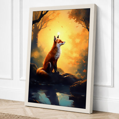 Fox Gazing At Light Boho - Print