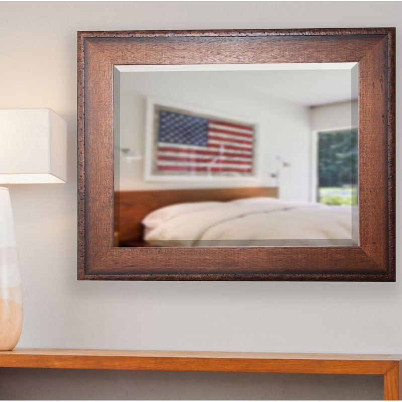 Solid Wood Flat Mirror, 38.5" H x 34.5" W