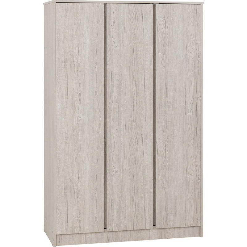 Braunstein 3 Door Wardrobe, Urban Snow