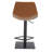 Terrial Upholstered Adjustable Height Counter Stool with Metal Frame