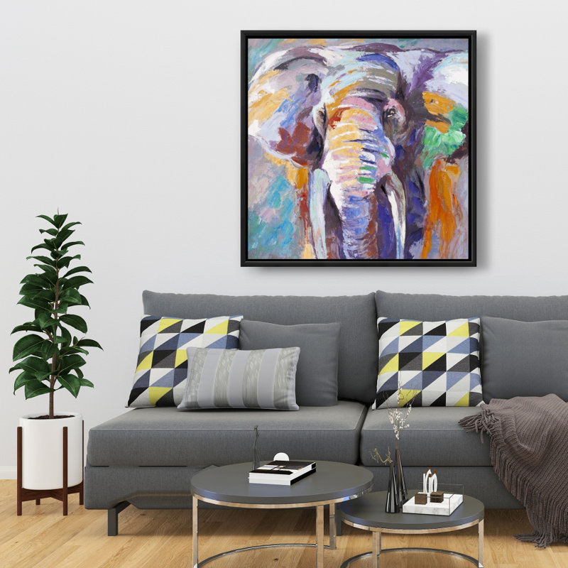 «Elephant In Pastel Color» sur toile