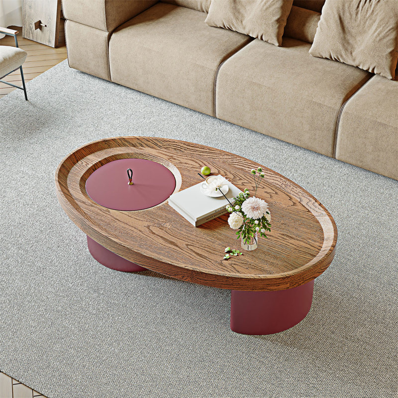 Table basse en bois avec rangement
