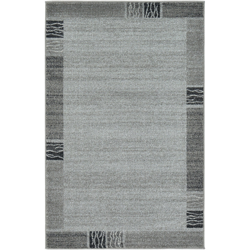 Tapis gris clair Saho, Rectangle 2 pi x 3 pi 1 po