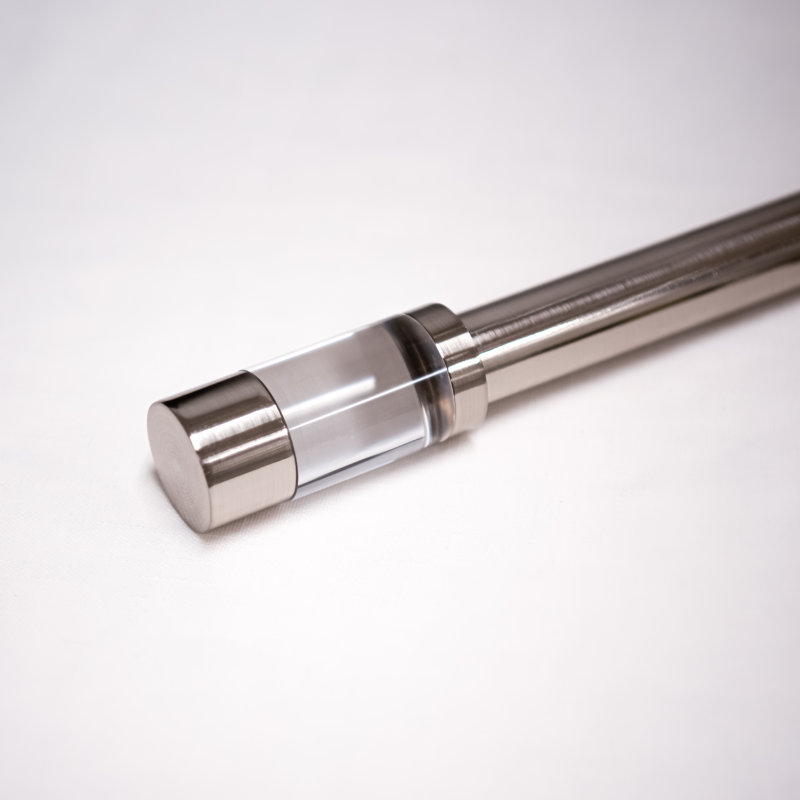 Tringle à rideaux simple réglable 1 po Audrinna, H 1,5 po x l 84 po x P 1,5 po, Argent