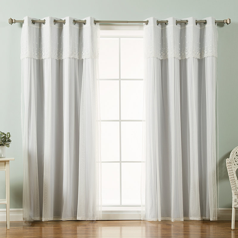 Crenshaw Solid Room Darkening Thermal Grommet Curtain Panels, Vapor, 52''W X 84''H