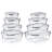 Sorbus Glass Food Storage Containers with Lids - Airtight, Microwave, Dishwasher, And Oven Safe Meal Prep Containers - 16-piece