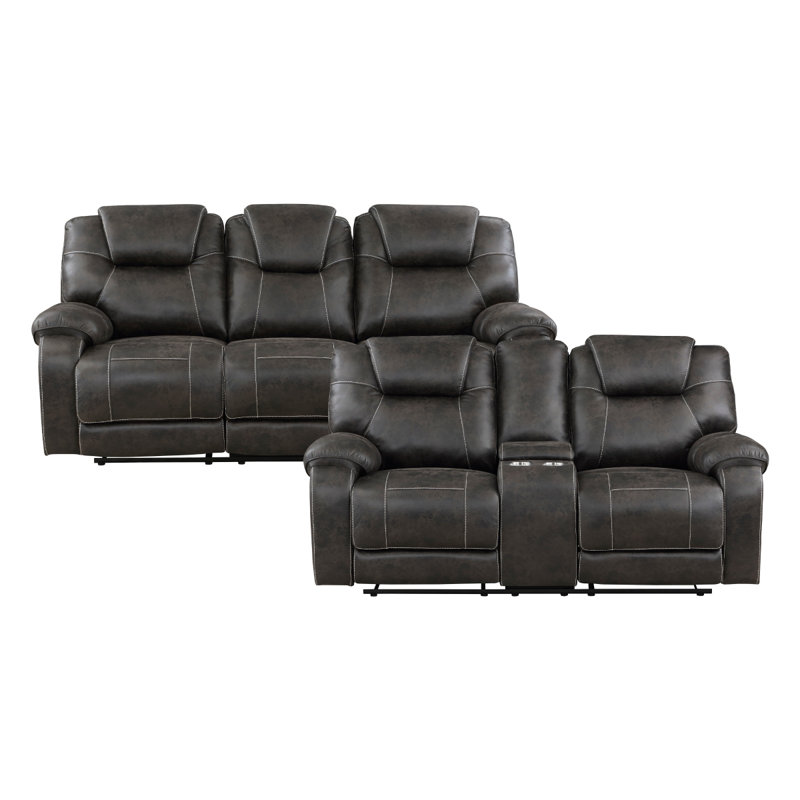 Canapé double inclinable et causeuse Gainesville