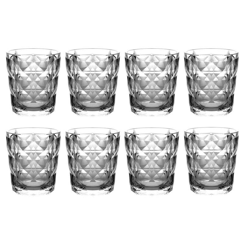 13oz. Acrylic Drinking Glass Set, Grey