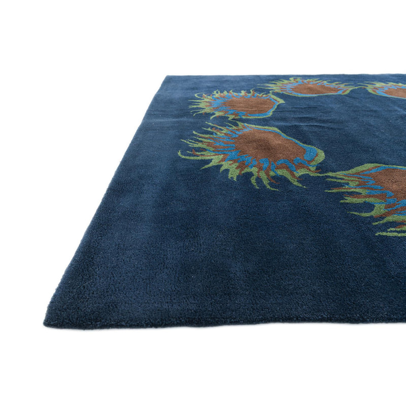 Tapis bleu marine Mullan