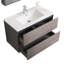 Ensemble de meuble-lavabo mural simple 36 po avec miroir Aldwych