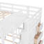 Triple lit superposé avec rangement pour chambre d'enfant moderne en bois massif