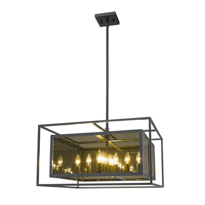 Luminaire rectangulaire rectangulaire unique 12 lumières Merrigan
