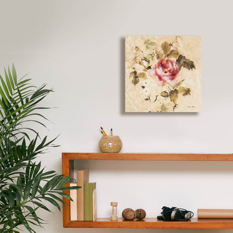 «Red Roses 2» par Cheri Blum, art mural rouge sur toile Red Barrel Studio®, H 12 po x l 12 po x P 0,75 po