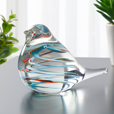 Figurine oiseau en verre soufflé à la main Rupena