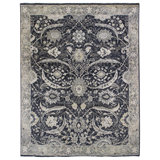 Wool Oriental Area Rug in Gray