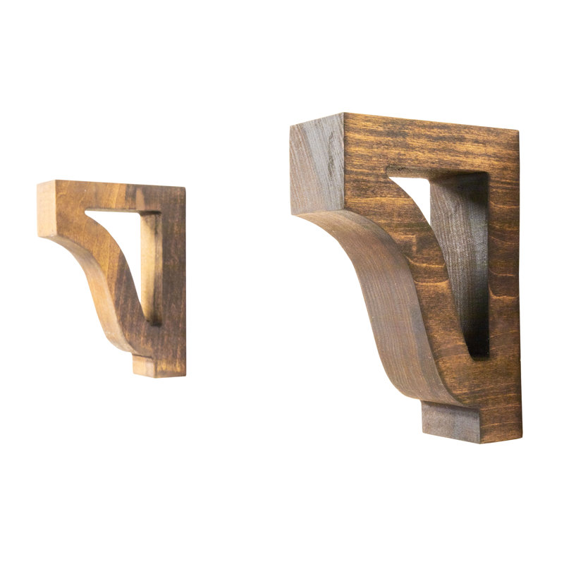 Corbeaux modernes en peuplier rustique (ensemble de deux), Brun