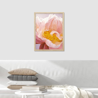 " Pastel Pink Magnolia Flower Wall Art Floral Botanical Prints Decor For Living Room Bedroom "