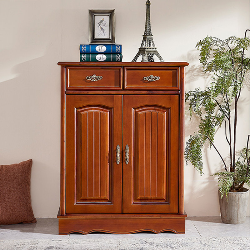 12 Pair Solid Wood Shoe Storage Cabinet