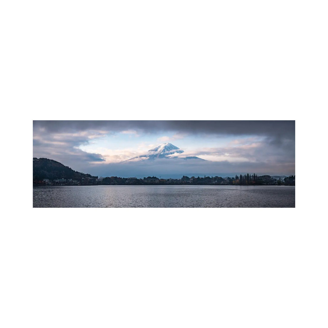 Mount Fuji At Lake Kawaguchiko by Jan Becke - Wrapped Canvas Panoramic Print
