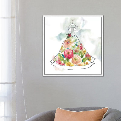 Fashionable Florals II 1 Piece Wall Art on Canvas