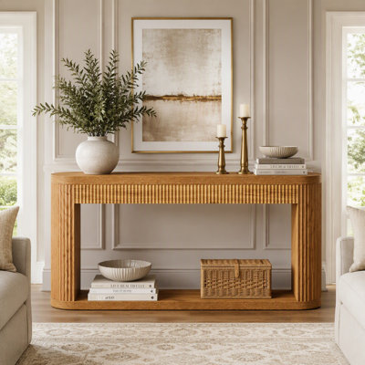 Console cannelée avec rangement