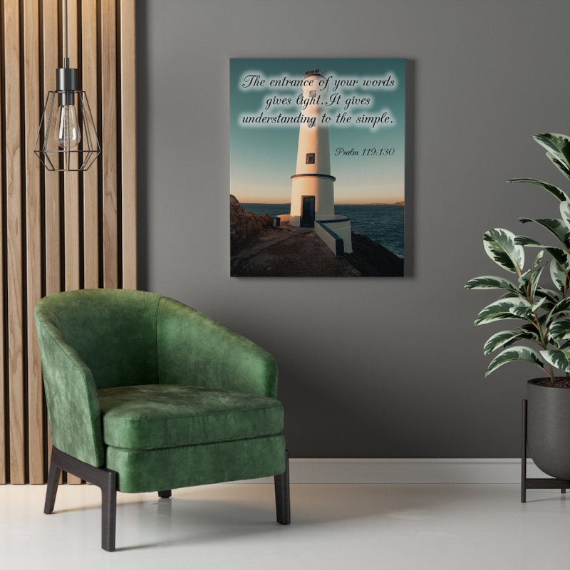 Words Gives Light Psalm 119:130 - Wrapped Canvas Print, 61cm H x 46cm W