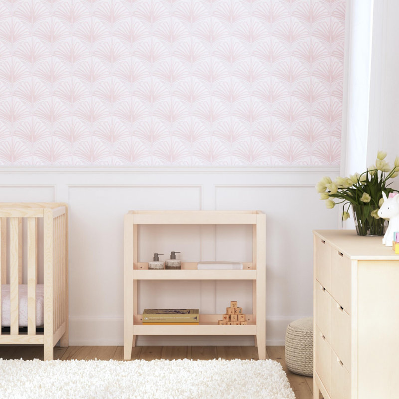 Washed Natural Pinewood Changing Table with Shelves
